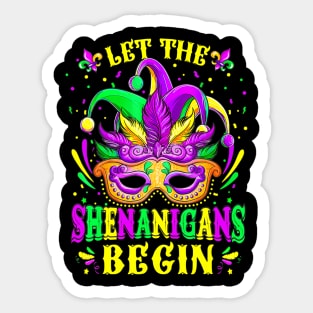 Let The Shenanigans Begin Mardi Gras, Kids Men Women Sticker